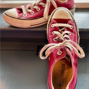 Converse Red Canvas Sneakers